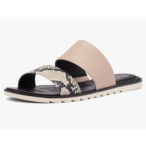 Sorel Women's Ella II Slide Sandals Mauve Vapor Animal Print Size: US 7.5 | EUC